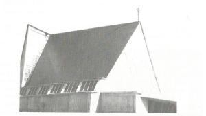 Vista Panorámica del Templo Parroquial la víspera del Día de su Inauguración